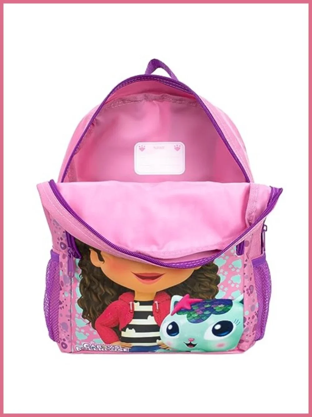 Gabby's Dollhouse Mercat Backpack Adjustable Straps Side Mesh Pockets School